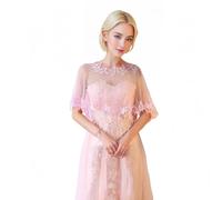 Proumhang Chales de Chiffon para Mujeres - Mantones,Capas y Velos Nupciales Elegantes para Novias,Damas de Honor, Fiestas de Promoción y Eventos Especiales Talla única Rosa