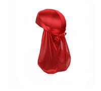 Proumhang Durag Cola Larga,Bandana Unisex Durag 360 Waves,Sombrero Turbante,Tirantes Anchos,Bandana Pirata,Mujeres y Hombres Hip-hop Decoración Diaria,Rojo