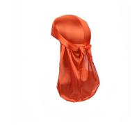 Proumhang Durag Cola Larga,Bandana Unisex Durag 360 Waves,Sombrero Turbante,Tirantes Anchos,Bandana Pirata,Mujeres y Hombres Hip-hop Decoración Diaria,Naranja