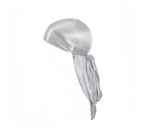 Proumhang Durag de Cola Larga,Sombrero Pirata,Como una Bufanda de Seda con Pañuelo de Cabeza de Satén Para Hombres y Mujeres,Banda de Cabeza Ondulada,Hip Hop y Decoración Diaria Gris plata