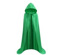 Proumhang Larga Capa con Capucha Medieval Vampiro Traje de Bruja Mujer Halloween Disfraz Carnaval Navidad Adulto Verde S