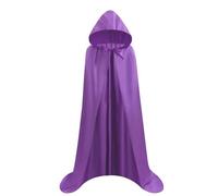 Proumhang Larga Capa con Capucha Medieval Vampiro Traje de Bruja Mujer Halloween Disfraz Carnaval Navidad Adulto Morado S