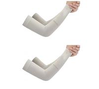 Proumhang Mangas de Brazos para Hombres y Mujeres,Mangas de Brazo de Deportiva Unisex al aire libre,Brazo más cálido,Mangas antideslizantes de enfriamiento de verano,2 pares,Talla única,Gris