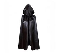 Proumhang Negro Capa con Capucha Niños Capa de Bruja Capa de Vampiro Capa de Diablo Grim Reaper Cabo para Niños Niñas Halloween Mascarada Navidad Cosplay Fiesta de Disfraces 80cm