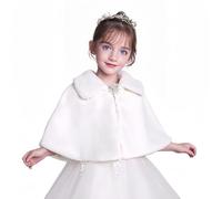Proumhang Niños Niñas Bolero Shrug Chaqueta de Piel Sintética Blanca Abrigo Chal Tippet Cálido Invierno Capa Boda Flor Chica Ropa Cardigan Outwear Estilo 3 S(90~110)