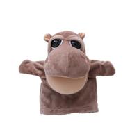 Proumhang Títeres de Mano para los Niños, de Peluche Suave Zoo de Animales de Marionetas para Niños Pequeños Niños Niñas,Grandes Bocas Móviles Hipopótamo 25cm