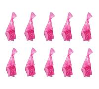 Provance 10 ponchos de lluvia con capucha para conciertos, festivales, senderismo, ciclismo, impermeables, transparentes, azules, amarillos o rosas, para exteriores, Rosa., Talla única