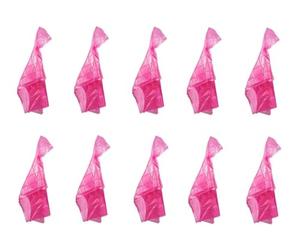 Provance 10 ponchos de lluvia con capucha para conciertos, festivales, senderismo, ciclismo, impermeables, transparentes, azules, amarillos o rosas, para exteriores, Rosa., Talla única