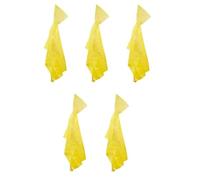 Provance 5 ponchos de lluvia con capucha para conciertos, festivales, senderismo, ciclismo, impermeables, transparentes, azules, amarillos o rosas, para exteriores, amarillo, Talla única