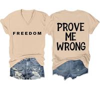 Prove Me Wrong - Camiseta Freedom para hombre y mujer, camiseta con texto en inglés "Prove Me Wrong Freedom", unisex, Caqui-V, XL