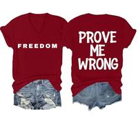 Prove Me Wrong - Camiseta Freedom para hombre y mujer, camiseta con texto en inglés "Prove Me Wrong Freedom", unisex, Claret-v, XXL