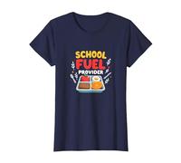 Proveedor de Combustible Escolar: Apreciación del Personal de la cafetería Camiseta, Mujer, Azul Marino, XL
