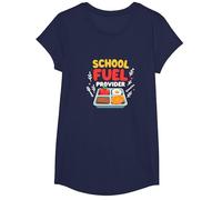 Proveedor de Combustible Escolar: Apreciación del Personal de la cafetería Camiseta, Niñas, Azul Marino, Pequeña