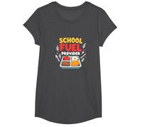 Proveedor de Combustible Escolar: Apreciación del Personal de la cafetería Camiseta, Niñas, Jaspeado Oscuro, Pequeña