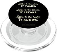 Proverbio nativo americano - ESCUCHA AL VIENTO, Habla. PopSockets PopGrip para MagSafe