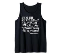 Proverbios 10 24 Lo Que teme Malvado Deseo Justo Biblia Dios Camiseta sin Mangas