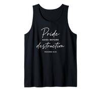 Proverbios 16:18 El Orgullo va Antes de la destrucción Biblia bíblica Camiseta sin Mangas