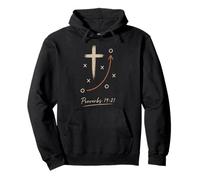 Proverbios 19 21 Fe Cristiana Versículo de la Biblia Cruz Jesús Sudadera con Capucha