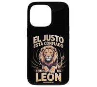 Proverbios 28:1 "Confiado como un León Verso de la Biblia en Español Carcasa para iPhone 13 Pro