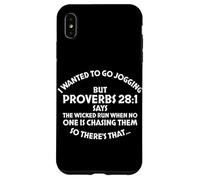 Proverbios 28:1 Versículo bíblico Divertido Cristiano Carcasa para iPhone XS MAX