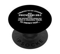 Proverbios 28:1 Versículo bíblico Divertido Cristiano PopSockets PopGrip Adhesivo
