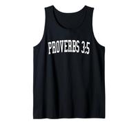 Proverbios 3:5 Versículo bíblico Christian Collegiate Style Distress Camiseta sin Mangas