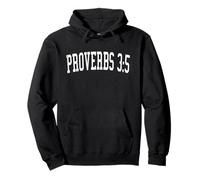 Proverbios 3:5 Versículo bíblico Christian Collegiate Style Distress Sudadera con Capucha