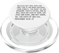 Proverbios 31:10-12 ¿Una Esposa excelente Que Puede Encontrar? PopSockets PopGrip para MagSafe