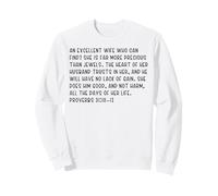 Proverbios 31:10-12 ¿Una Esposa excelente Que Puede Encontrar? Sudadera