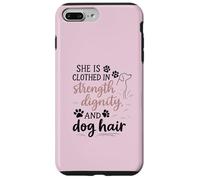 Proverbios 31 Ella está Vestida de Fuerza y dignidad Pata de Perro Carcasa para iPhone 7 Plus/8 Plus