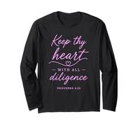Proverbios 4:23 Keep Thy Heart with All Diligence Versículo de la Biblia Manga Larga