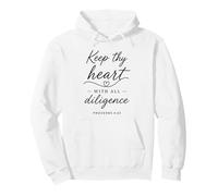 Proverbios 4:23 Keep Thy Heart with All Diligence Versículo de la Biblia Sudadera con Capucha