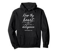 Proverbios 4:23 Keep Thy Heart with All Diligence Versículo de la Biblia Sudadera con Capucha