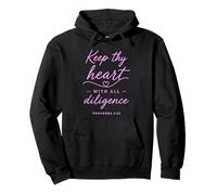 Proverbios 4:23 Keep Thy Heart with All Diligence Versículo de la Biblia Sudadera con Capucha