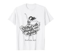 Proverbios Versículo de la Biblia Mujeres Minimalista Tipografía Palabra Arte Camiseta