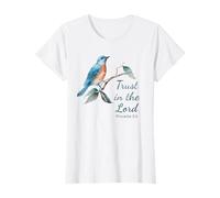 Proverbs 3:5 Trust in The Lord - Women Girls Bird (White) Camiseta