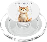 Proverbs 3:5 Trust in The Lord - Women Girls Cat Verse PopSockets PopGrip para MagSafe