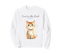 Proverbs 3:5 Trust in The Lord - Women Girls Cat Verse Sudadera