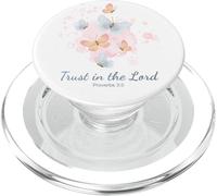 Proverbs 3:5 Trust in The Lord - Women Girls Floral (White) PopSockets PopGrip para MagSafe