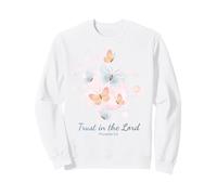 Proverbs 3:5 Trust in The Lord - Women Girls Floral (White) Sudadera