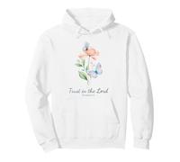 Proverbs 3:5 Trust in The Lord - Women Girls Floral (White) Sudadera con Capucha