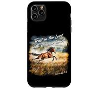 Proverbs 3:5 Trust in The Lord - Women Girls Horse Verse Carcasa para iPhone 11 Pro MAX