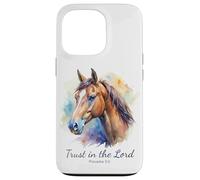 Proverbs 3:5 Trust in The Lord - Women Girls Horse (White) Carcasa para iPhone 13 Pro