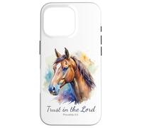 Proverbs 3:5 Trust in The Lord - Women Girls Horse (White) Carcasa para iPhone 16 Pro