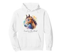 Proverbs 3:5 Trust in The Lord - Women Girls Horse (White) Sudadera con Capucha