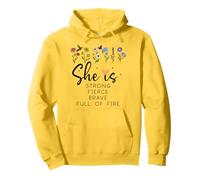 Proverbs 31 She is Strong Fierce Brave Full Fire Christian Sudadera con Capucha
