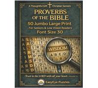 Proverbs Of The Bible: 50 Jumbo Large Print Bible Word Search Puzzles for Seniors, Christian Gift, Easy-to-Read Font Size 30, Relaxing Scripture-Based Activities (EasyEye Puzzles Christian Corner)