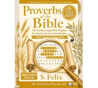 Proverbs of the Bible: 50 Jumbo Large Print Word Search Puzzles For Seniors & Low Vision Readers (EasyEye Puzzles Christian Corner)