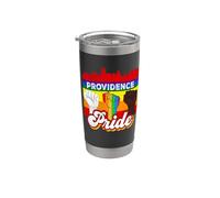 Providence Pride Rainbow Gay Pride Flag Funny LGBT Vaso térmico de acero inoxidable de doble pared