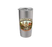 Providence, Rhode Island, recuerdo, ciudad capital del estado, vintage Vaso térmico de acero inoxidable de doble pared